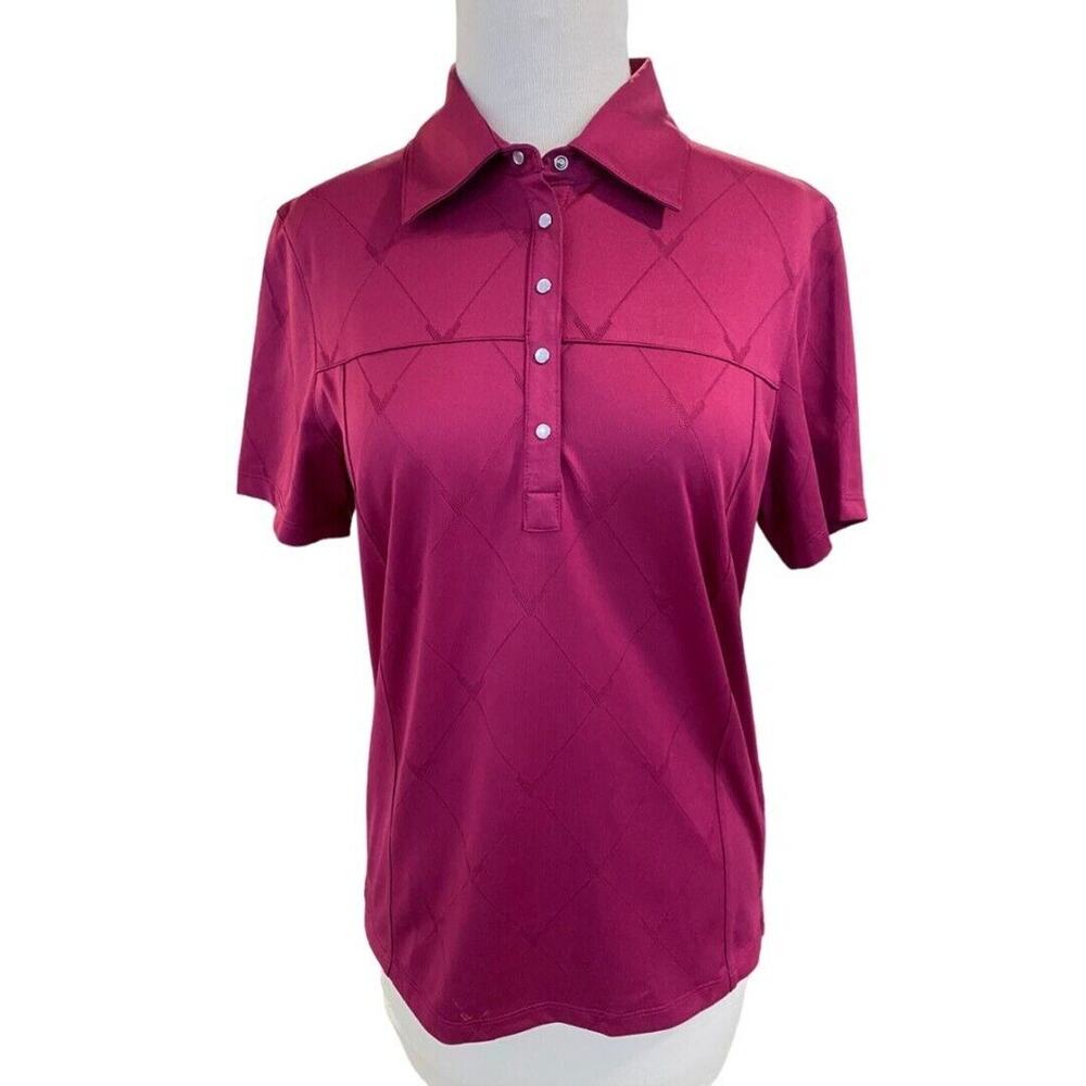 Medium Callaway Women's Magenta Golf Shirt Collard